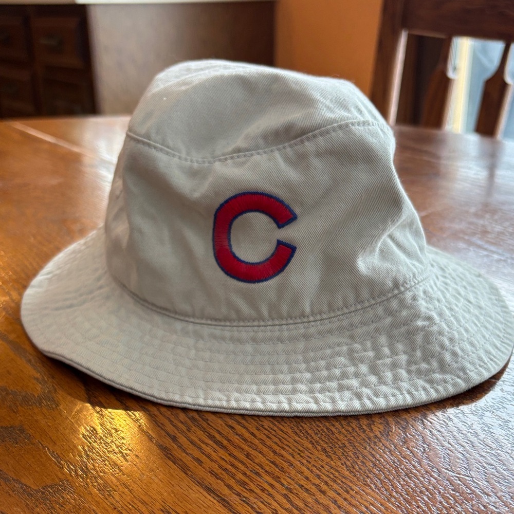 American Needle Gray Bucket Hat with Red and Blue Logo